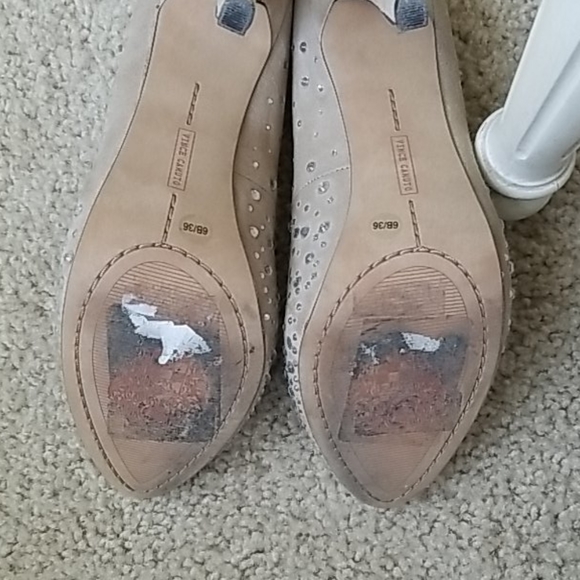 Vince Camuto Suede Rhinestone Round Toe Heels - Picture 6 of 7